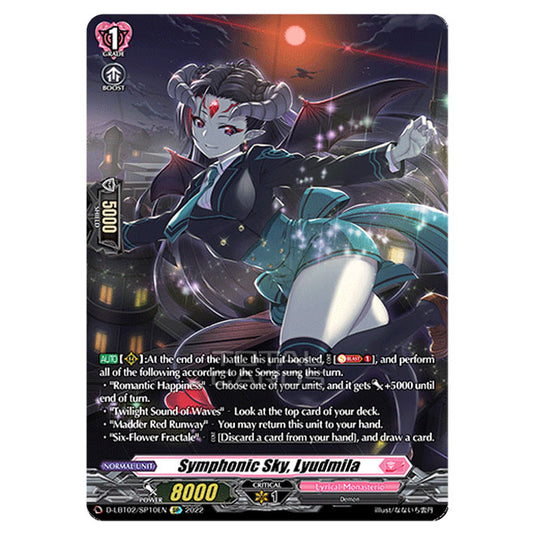 Cardfight!! Vanguard - Lyrical Monasterio ~It's A New School Term!~ - Symphonic Sky, Lyudmila (SP) D-LBT02/SP010