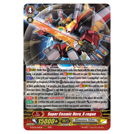 Cardfight!! Vanguard - P & V Special Series - History Collection - Super Cosmic Hero, X-rogue (RRR) D-PV01/014EN