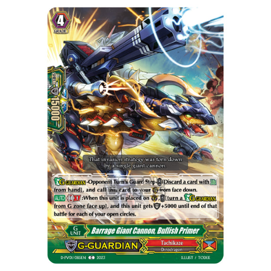 Cardfight!! Vanguard - P & V Special Series - History Collection - Barrage Giant Cannon, Bullish Primer (C) D-PV01/085EN