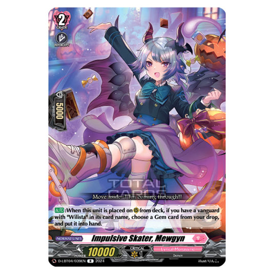 Cardfight!! Vanguard - D-LBT04 - Lyrical Monasterio ~Trick or Trick!~ - Impulsive Skater, Mewgyn (R) D-LBT04/039EN