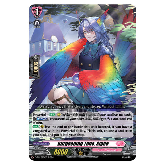 Cardfight!! Vanguard - D-LBT04 - Lyrical Monasterio ~Trick or Trick!~ - Burgeoning Tone, Signe (PR) D-PR/325EN