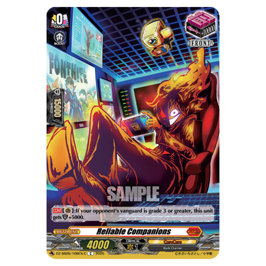 Reliable Companions DZ-SS05/106EN-C card from the Cardfight!! Vanguard set CoroCoro Start Deck Pack