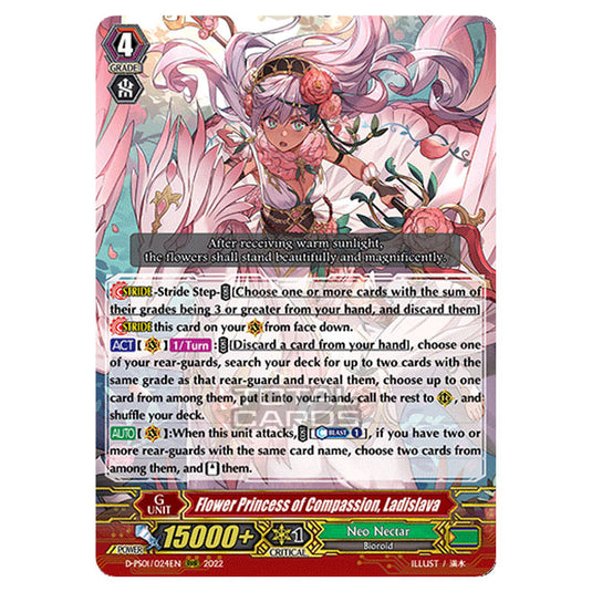 Cardfight!! Vanguard - P Clan Collection 2022 - Flower Princess of Compassion, Ladislava (RRR) D-PS01/024