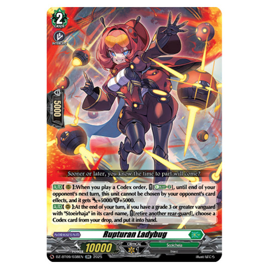 Rupturan Ladybug DZ-BT09/038EN card from the Cardfight!! Vanguard set Super Brave Detonation