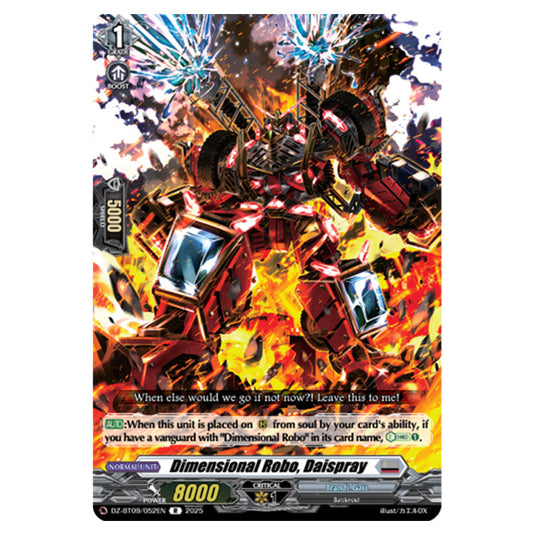 Dimensional Robo, Daispray DZ-BT09/052EN card from the Cardfight!! Vanguard set Super Brave Detonation