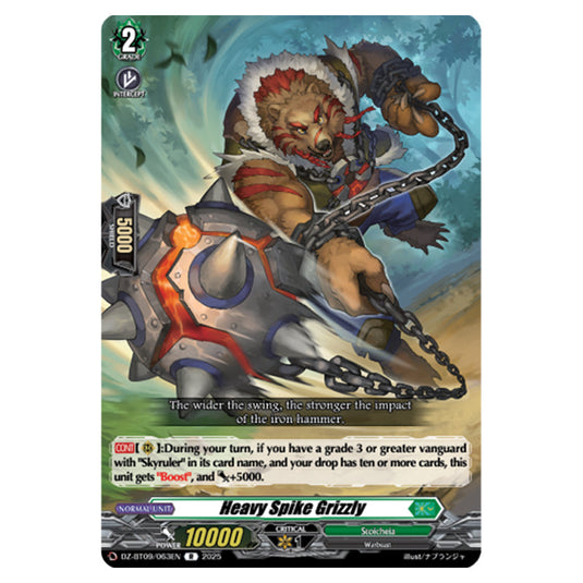 Heavy Spike Grizzly DZ-BT09/063EN card from the Cardfight!! Vanguard set Super Brave Detonation