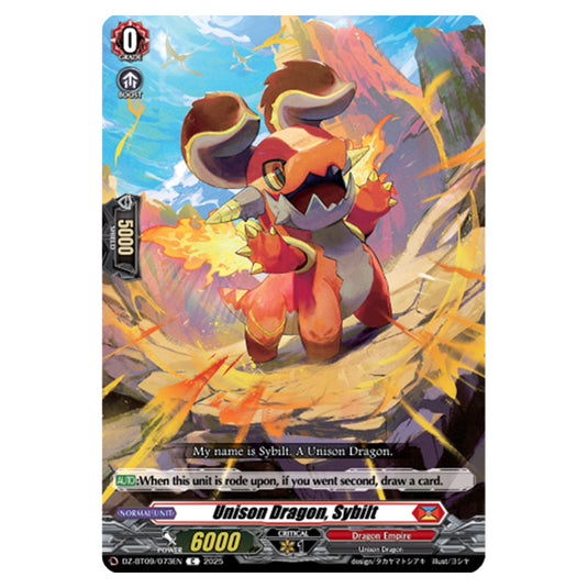 Unison Dragon, Sybilt DZ-BT09/073EN card from the Cardfight!! Vanguard set Super Brave Detonation
