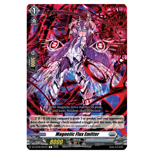Magnetic Flux Emitter DZ-BT09/087EN card from the Cardfight!! Vanguard set Super Brave Detonation