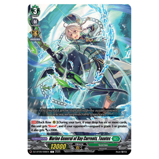 Marine General of Bay Currents, Toxotes DZ-BT09/098EN card from the Cardfight!! Vanguard set Super Brave Detonation