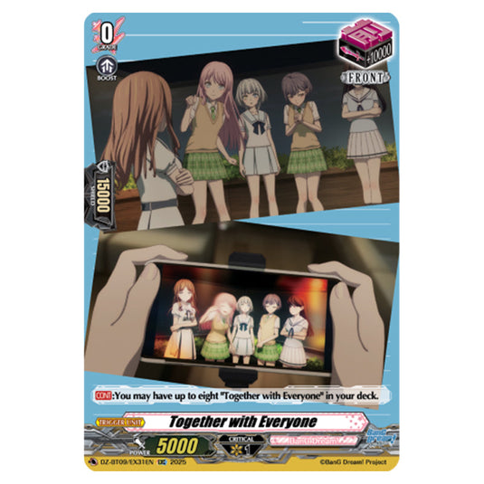 Together with Everyone DZ-BT09/EX31EN card from the Cardfight!! Vanguard set Super Brave Detonation