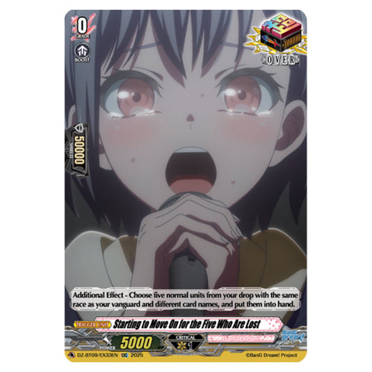 Starting to Move On for the Five Who Are Lost DZ-BT09/EX33EN card from the Cardfight!! Vanguard set Super Brave Detonation