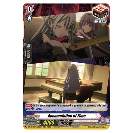 Accumulation of Time DZ-BT09/EX35EN card from the Cardfight!! Vanguard set Super Brave Detonation
