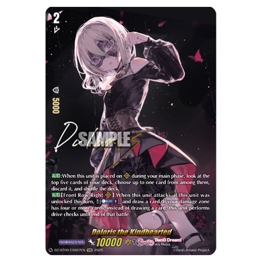Doloris the Kindhearted DZ-BT09/EXS07EN card from the Cardfight!! Vanguard set Super Brave Detonation