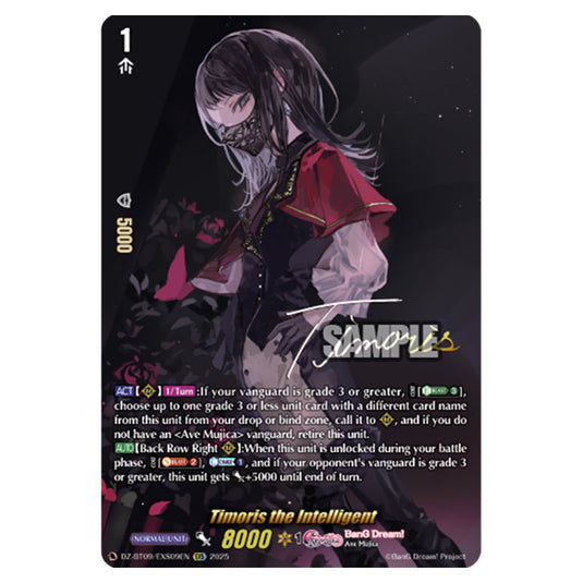 Timoris the Intelligent DZ-BT09/EXS09EN card from the Cardfight!! Vanguard set Super Brave Detonation