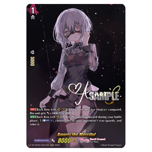Amoris the Merciful DZ-BT09/EXS10EN card from the Cardfight!! Vanguard set Super Brave Detonation