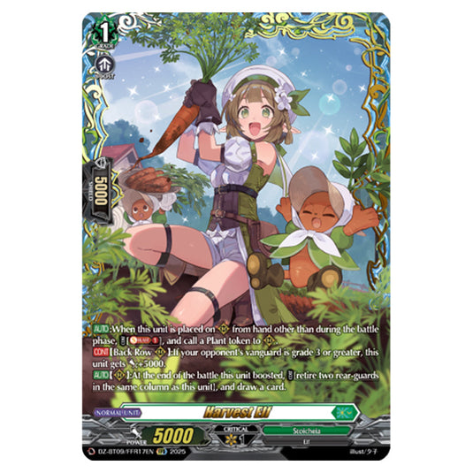 Harvest Elf DZ-BT09/FFR17EN card from the Cardfight!! Vanguard set Super Brave Detonation