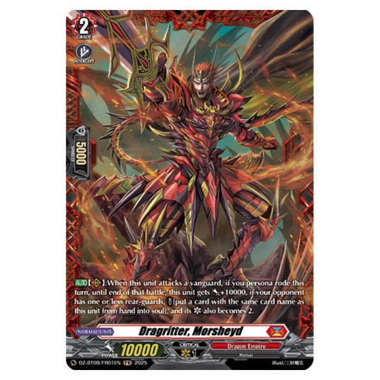 Dragritter, Morsheyd DZ-BT09/FR01EN card from the Cardfight!! Vanguard set Super Brave Detonation