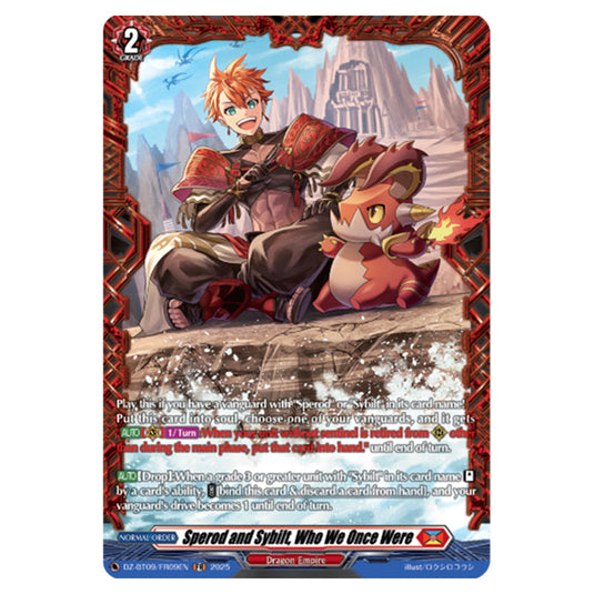 Sperod and Sybilt, Who We Once Were DZ-BT09/FR09EN card from the Cardfight!! Vanguard set Super Brave Detonation