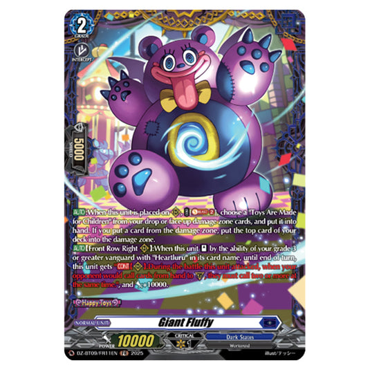 Giant Fluffy DZ-BT09/FR11EN card from the Cardfight!! Vanguard set Super Brave Detonation