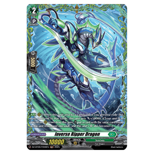 Inverse Ripper Dragon DZ-BT09/FR39EN card from the Cardfight!! Vanguard set Super Brave Detonation
