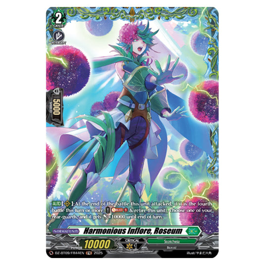 Harmonious Inflore, Roseum DZ-BT09/FR44EN card from the Cardfight!! Vanguard set Super Brave Detonation
