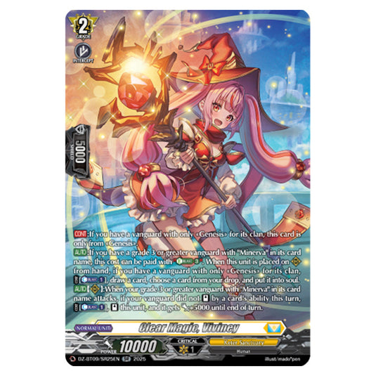 Clear Magic, Viviney DZ-BT09/SR25EN card from the Cardfight!! Vanguard set Super Brave Detonation