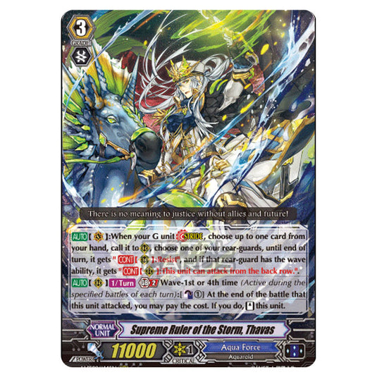 Cardfight!! Vanguard - V-SS09 - Revival Selection - Supreme Ruler of the Storm, Thavas (RRR) V-SS09/144EN
