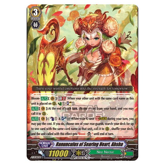 Cardfight!! Vanguard - V-SS09 - Revival Selection - Ranunculus of Searing Heart, Ahsha (RRR) V-SS09/164EN