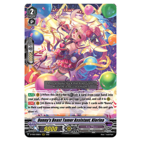 Cardfight!! Vanguard - D-VS01 - Clan Collection Vol.1 - Bunny's Beast Tamer Assistant, Klorina (RRR) D-VS01/058