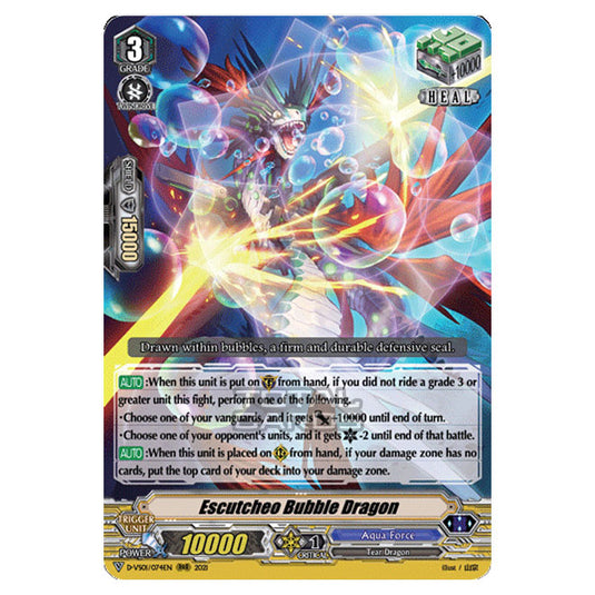 Cardfight!! Vanguard - D-VS01 - Clan Collection Vol.1 - Escutcheo Bubble Dragon (RRR) D-VS01/074