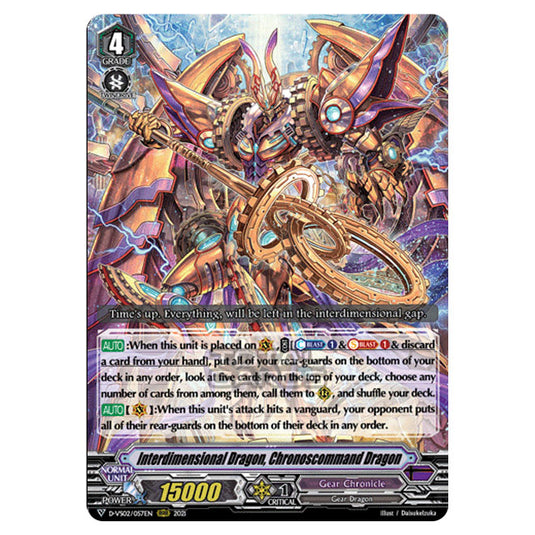 Cardfight!! Vanguard - D-VS02 - Clan Collection Vol.2 - Interdimensional Dragon, Chronoscommand Dragon (RRR) D-VS02/057