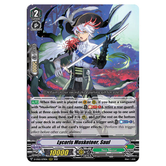 Cardfight!! Vanguard - D-VS02 - Clan Collection Vol.2 - Lycoris Musketeer, Saul (RRR) D-VS02/079
