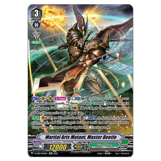 Cardfight!! Vanguard - D-VS03 - Clan Collection Vol.3 - Martial Arts Mutant, Master Beetle (SP) D-VS03/SP12EN