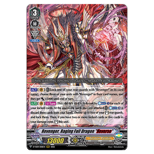 Cardfight!! Vanguard - D-VS04 - Clan Collection Vol.4 - Revenger, Raging Fall Dragon "Reverse" (RRR) D-VS04/008