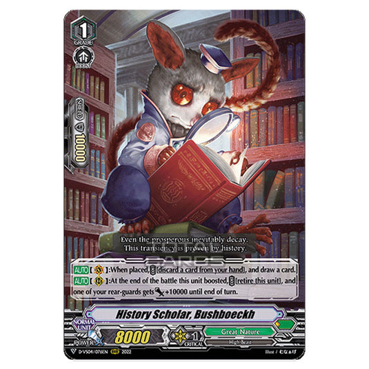 Cardfight!! Vanguard - D-VS04 - Clan Collection Vol.4 - History Scholar, Bushboeckh (RRR) D-VS04/076