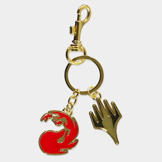 Magic The Gathering - Red Mana Metal Keychain