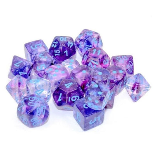 Chessex - Nebula Nocturnal/blue Luminary - Set of Ten d10's