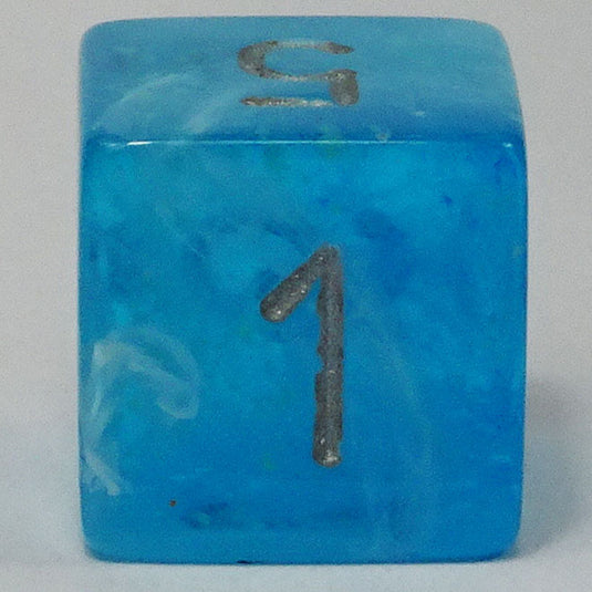 Chessex - Signature 16mm D6 - Luminary - Sky with Silver