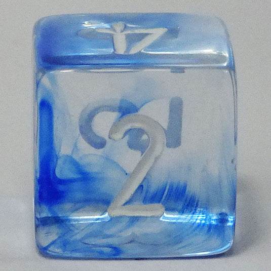 Chessex - Signature 16mm D6 - Borealis - Sky Blue with White