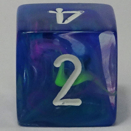 Chessex - Signature 16mm D6 - Festive - Waterlily with White