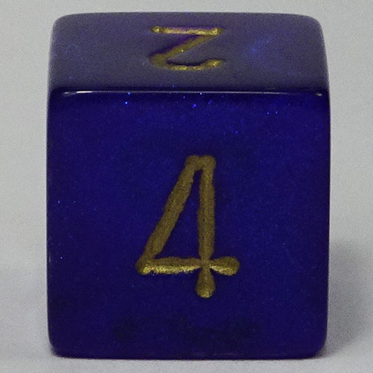 Chessex - Signature 16mm D6 - Borealis - Royal Purple with Gold