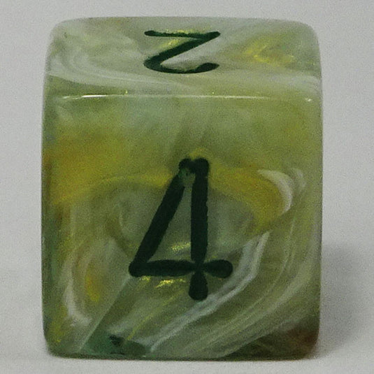 Chessex - Signature 16mm D6 - Marble - Green with Dark Green