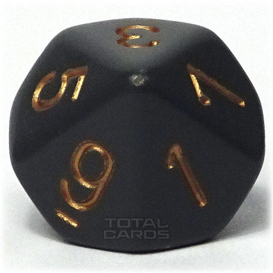 Chessex - Opaque 16mm D10 - Dark Grey w/Copper