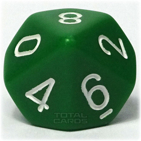 Chessex - Opaque 16mm D10 - Green w/White