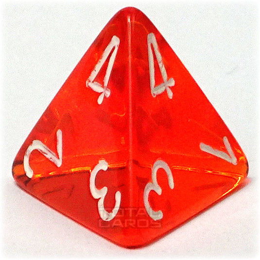 Chessex - Translucent 16mm D4 - Orange w/White