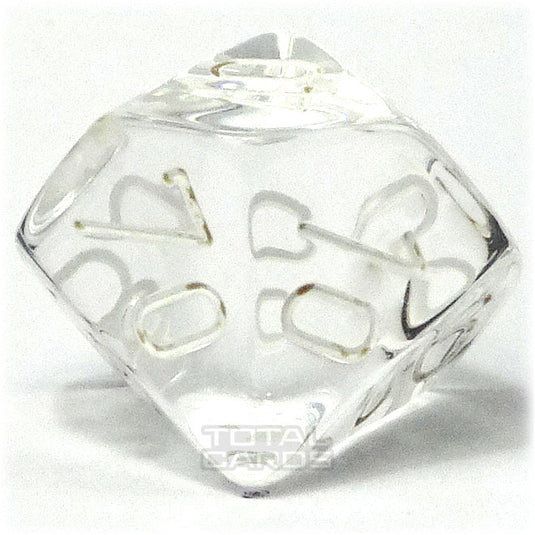 Chessex - Translucent 16mm D10/100 - Clear w/White