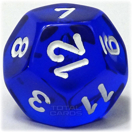 Chessex - Translucent 16mm D12 - Blue w/White