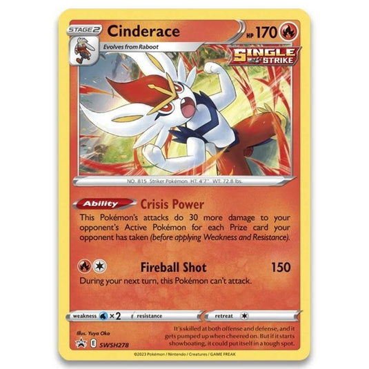 Pokemon - Sword & Shield - SWSH Black Star Promos - Cinderace - SWSH278