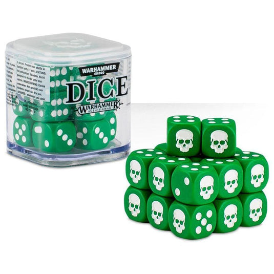 Citadel - 12mm Dice Set - Green - Damaged Case