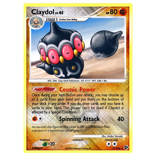 Pokemon - Diamond & Pearl - Great Encounters - Claydol (Cynthia Season Pokemon League) - 15/106